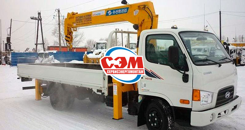 Бортовой грузовик HYNDAI 78 c КМУ(3,5т)
